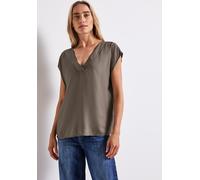 Street One Frauen V-Neck Blusenshirt in Braun, Gr: 36