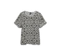 Shirtbluse VERO MODA "VMMENNY LACE SS TOP WVN GA", Damen, Gr. S, birch aop:camille, Web, Obermaterial: 100% Viskose, bedruckt, regular fit normal, Rundhals, Blusen, Viskose, regular fit (50203534-S) b