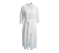 Shirtcollar Dress with 3/4 sleeves, belt half placket 36