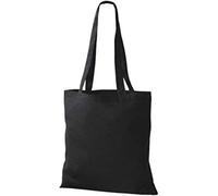 Shirtinstyle Premium Stoffbeutel Baumwolltasche Beutel Shopper Umhängetasche, Farbe black