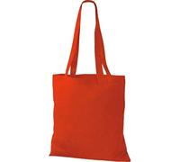 Shirtinstyle Premium Stoffbeutel Baumwolltasche Beutel Shopper Umhängetasche, Farbe brightred
