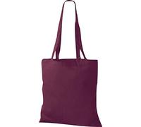 Shirtinstyle Premium Stoffbeutel Baumwolltasche Beutel Shopper Umhängetasche, Farbe burgundy