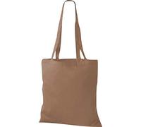 ShirtInStyle Premium Stoffbeutel Baumwolltasche Beutel Shopper Umhängetasche, Farbe caramel