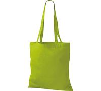 ShirtInStyle Premium Stoffbeutel Baumwolltasche Beutel Shopper Umhängetasche, Farbe limegreen