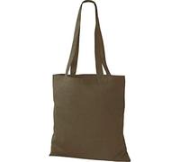 Shirtinstyle Premium Stoffbeutel Baumwolltasche Beutel Shopper Umhängetasche, Farbe olive