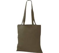 ShirtInStyle Premium Stoffbeutel Baumwolltasche Beutel Shopper Umhängetasche, Farbe olive