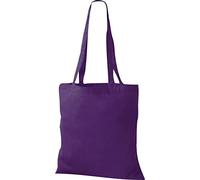 ShirtInStyle Premium Stoffbeutel Baumwolltasche Beutel Shopper Umhängetasche, Farbe purple