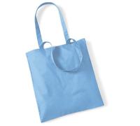ShirtInStyle Premium Stoffbeutel Baumwolltasche Beutel Shopper Umhängetasche, Farbe skyblue
