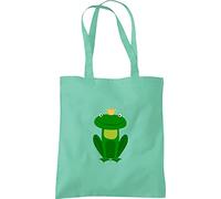 Shirtinstyle Stoffbeutel, Baumwolltasche lustige Tiere Frosch, Kinder, Tiere Zoo Kindertag Familie, Farbe Graphitegrey