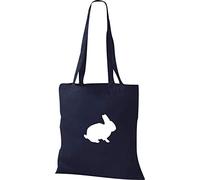 Shirtinstyle Stoffbeutel Hase Baumwolltasche Beutel, diverse Farbe frenchnavy