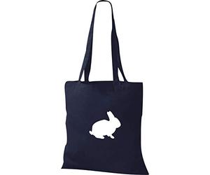 Shirtinstyle Stoffbeutel Hase Baumwolltasche Beutel, diverse Farbe frenchnavy