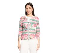 Shirtjacke BETTY BARCLAY "Damen mit Rippenstruktur", Damen, Gr. 44, bunt (rosé, cream), Rippware, Obermaterial: 95% Baumwolle, 5% Elasthan, tailliert normal, Rundhals, Shirts Shirtjacke (56854647-44)