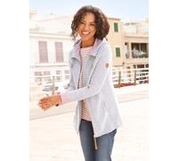 Shirtjacke CASUAL LOOKS "Shirtjacke", Damen, Gr. 38, grau (steingrau, mauve), 60% Polyester, 40% Baumwolle, gemustert, mehrfarbig, Shirts Shirtjacke (40176122-38) steingrau, mauve