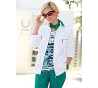 Shirtjacke CASUAL LOOKS "Shirtjacke", Damen, Gr. 44, weiß, 100% Baumwolle, unifarben, ohne Ausschnitt, Shirts Shirtjacke (502490-44) weiß