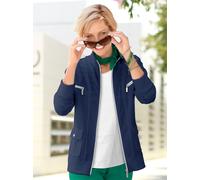 Shirtjacke CASUAL LOOKS "Shirtjacke", Damen, Gr. 46, blau (marine), 100% Baumwolle, unifarben, ohne Ausschnitt, Shirts Shirtjacke (392972-46) marine