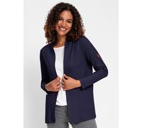 Shirtjacke CASUAL LOOKS "Shirtjacke", Damen, Gr. 46, blau (marine), 95% Baumwolle, 5% Elasthan, unifarben, Shirts Shirtjacke (32066919-46) marine