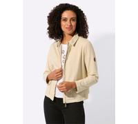 Shirtjacke CASUAL LOOKS "Sweatjacke", Damen, Gr. 38, sand, 100% Baumwolle, unifarben, Shirts Shirtjacke (86687358-38) sand