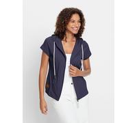 Shirtjacke CASUAL LOOKS "Sweatjacke", Damen, Gr. 40, blau (marine), 100% Baumwolle, unifarben, Shirts Shirtjacke (99441919-40) marine