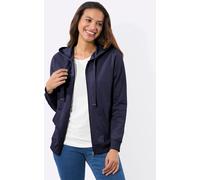 Shirtjacke CASUAL LOOKS "Sweatjacke", Damen, Gr. 54, marine, 100% Baumwolle, unifarben, Shirts Shirtjacke (85529420-54) marine