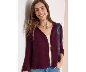 Shirtjacke CECIL, Damen, Gr. XL (44), lila (sweet grape rot), Jersey, Obermaterial: 64% Polyester, 34% Viskose, 2% Elasthan, unifarben, lässig geschnitten hüftbedeckend, V-Ausschnitt, abgesteppte Kant
