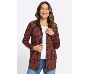 Shirtjacke CLASSIC BASICS "Longshirt", Damen, Gr. 38, braun (royalblau), 100% Baumwolle, gemustert, mehrfarbig, Shirts Shirtjacke (86237219-38) royalblau