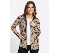Shirtjacke CLASSIC BASICS "Longshirt", Damen, Gr. 40, beige (rot), 100% Baumwolle, gemustert, mehrfarbig, Shirts Shirtjacke (20166765-40) rot