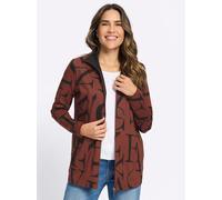 Shirtjacke CLASSIC BASICS "Longshirt", Damen, Gr. 40, braun (royalblau), 100% Baumwolle, gemustert, mehrfarbig, Shirts Shirtjacke (86237219-40) royalblau