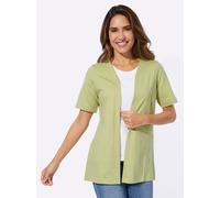Shirtjacke CLASSIC BASICS "Shirtjacke", Damen, Gr. 46, grün (lindgrün), 100% Baumwolle, geblümt, gemustert, unifarben, Shirts Shirtjacke (22847546-46) lindgrün