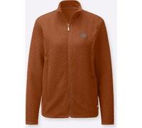 Shirtjacke CASUAL LOOKS "Shirtjacke", Damen, Gr. 36, braun (cognac), 55% Viskose, 43% Polyester, 2% Elasthan, unifarben, Shirts Shirtjacke (41532122-36) cognac