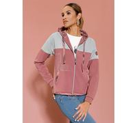 Shirtjacke CREATION L "Modal-Mix-Shirtjacke", Damen, Gr. 52, rosa (rosenholz, hortensie, bedruckt), 50% Modal, 44% Polyester, 6% Elasthan, Einsatz:4% Elasthan, 54% Polyester, 20% Viskose, 22% metallis