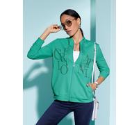 Shirtjacke CREATION L "Shirtjacke", Damen, Gr. 40, grün (blaugrün), 50% Baumwolle, 50% Polyester, unifarben, Shirts Shirtjacke (75937464-40) blaugrün
