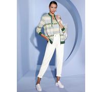 Shirtjacke CREATION L "Shirtjacke", Damen, Gr. 48, ecru, moos, bedruckt, 95% Viskose, 5% Elasthan, bedruckt, gemustert, mehrfarbig, Shirts Shirtjacke (46285760-48) ecru, moos, bedruckt