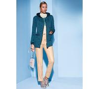 Shirtjacke CREATION L "Wende-Shirtjacke", Damen, Gr. 42, grau (topas, graphit, gemustert), 72% Polyester, 23% Baumwolle, 5% Elasthan, gemustert, Shirts Shirtjacke (59848106-42) topas, graphit, gemuste