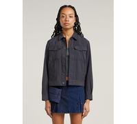 Shirtjacke G-STAR "Officer Jacke 3.0", Damen, Gr. XS, grau (petrol), Obermaterial: 90% Viskose, 10% Polyester, Shirts Shirtjacke (67336562-XS) petrol