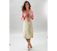 Shirtjacke INSPIRATIONEN "Bolero", Damen, Gr. 42, rosa (rosenquarz), 95% Viskose, 5% Elasthan, unifarben, Shirts Shirtjacke (44150163-42) rosenquarz