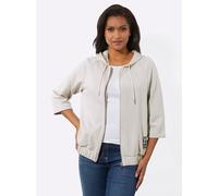 Shirtjacke INSPIRATIONEN "Shirtjacke", Damen, Gr. 42, grau (hellgrau), 50% Modal, 44% Polyester, 6% Elasthan, unifarben, Shirts Shirtjacke (54325430-42) hellgrau