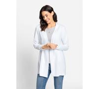 Shirtjacke INSPIRATIONEN "Shirtjacke", Damen, Gr. 42, weiß, 100% Baumwolle, unifarben, V-Ausschnitt, Shirts Shirtjacke (72554024-42) weiß