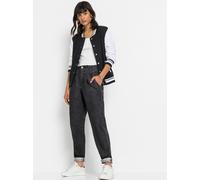 Shirtjacke INSPIRATIONEN "Shirtjacke", Damen, Gr. 46, schwarz-weiß (schwarz, weiß, gemustert), 50% Baumwolle, 50% Polyester, gemustert, gestreift, unifarben, Rundhals, Shirts Shirtjacke (40641466-46) 