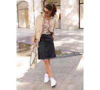 Shirtjacke INSPIRATIONEN "Sweatjacke", Damen, Gr. 38, sand, koralle, 100% Baumwolle, bedruckt, gemustert, mehrfarbig, Shirts Shirtjacke (22710818-38) sand, koralle