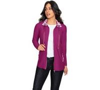 Shirtjacke magenta-ecru-gemustert 44
