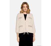Shirtjacke mit Kapuze Grau Beige 40