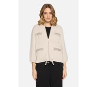 Shirtjacke mit Kapuze Grau Beige 42