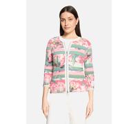 Shirtjacke mit Rippenstruktur Rosé/Cream 38