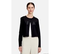 Sweatjacke BETTY BARCLAY "Damen Shirtjacke mit Rundhalsausschnitt", Damen, Gr. 36, schwarz, Jersey, Obermaterial: 95% Baumwolle, 5% Elasthan., gerade hüftlang, Rundhals, Sweatjacken (51182340-36) schw