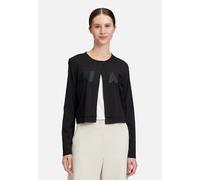 Sweatjacke BETTY BARCLAY "Damen Shirtjacke mit Rundhalsausschnitt", Damen, Gr. 40, schwarz, Jersey, Obermaterial: 95% Baumwolle, 5% Elasthan., gerade hüftlang, Rundhals, Sweatjacken (51182340-40) schw