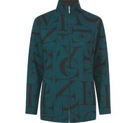 Shirtjacke petrol-schwarz-bedruckt 42 Baumwolle