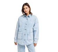 Shirtjacke ROXY "Kick Back Washed", Damen, Gr. S, sunbleached, Obermaterial: 74% Walkfrottier, 25% Recycled Walkfrottier, 1% Elasthan;, Shirts Shirtjacke (59671435-S) sunbleached