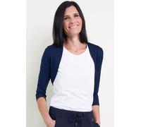 Shirtjacke SEIDEL MODEN, Damen, Gr. 40, schwarz, Jersey, Obermaterial: 95% Viskose, 5% Elasthan, kontrastfarbene Details, figurbetont normal, Rundhals, eingesetzt abgesteppt, Shirts Shirtjacke, mit 3/