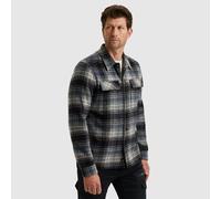 PME Legend Regular Fit Hemdjacke aus Woll-Mix mit Kentkragen in Marine, Größe M