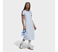 Shirtkleid ADIDAS ORIGINALS "3-STREIFEN (SCHMAL)", Damen, Gr. XS, N-Gr, crystal sky, maroon, Obermaterial: 93% Baumwolle, 7% Elasthan, Kleider Shirtkleid (90730151-XS) crystal sky, maroon
